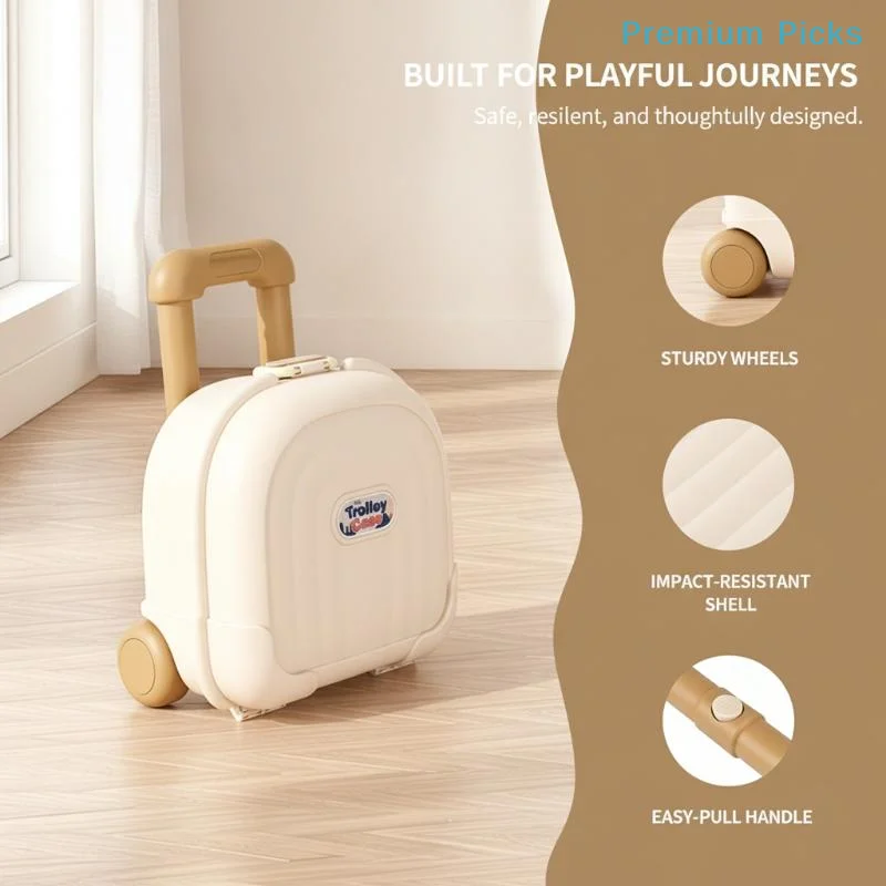portableMini Kids Trolley Storage Organizer Durable Thick Shell Large BPA-Free Capacity for Home Travel Snack Toy Holding