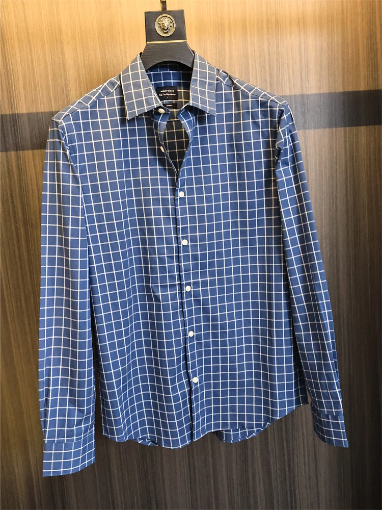 

Заказ Южной Америки! Влага ng Дышащая! Осенний клетчатый хлопок Faion Busin с высоким воротником, длинный...