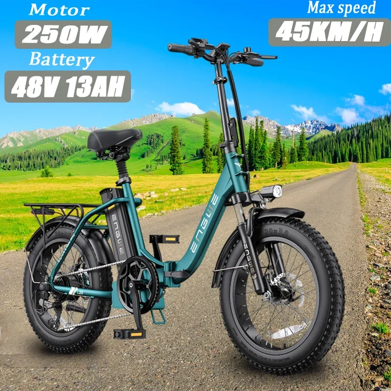 Electric Bicycle engwe L20 750w motor 48v 13ah lithium battery adult Electric Bike 20 inch fat tire fold Urban leisure E-bike