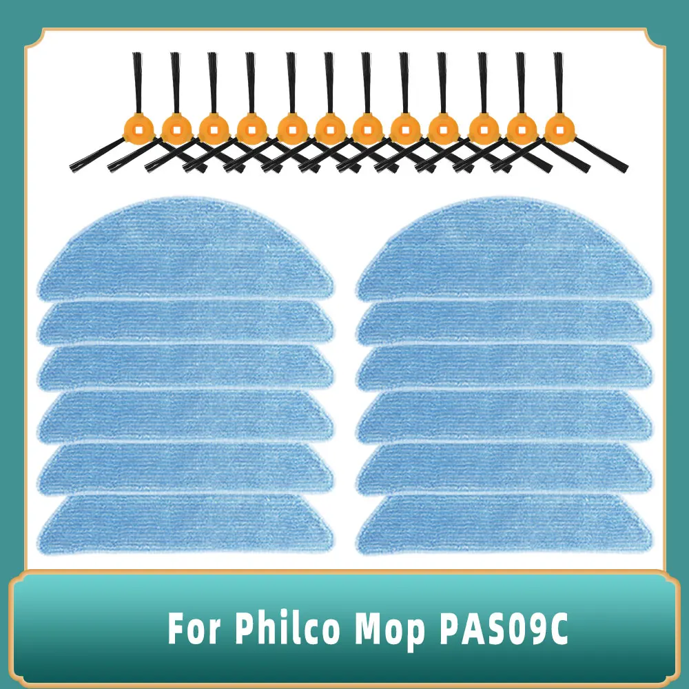 For Philco Mop PAS09C Robot Vacuum Cleaner Side Brush HEPA Filter Mop Cloth Replacement Accessories Parts Kit Spare Attachment