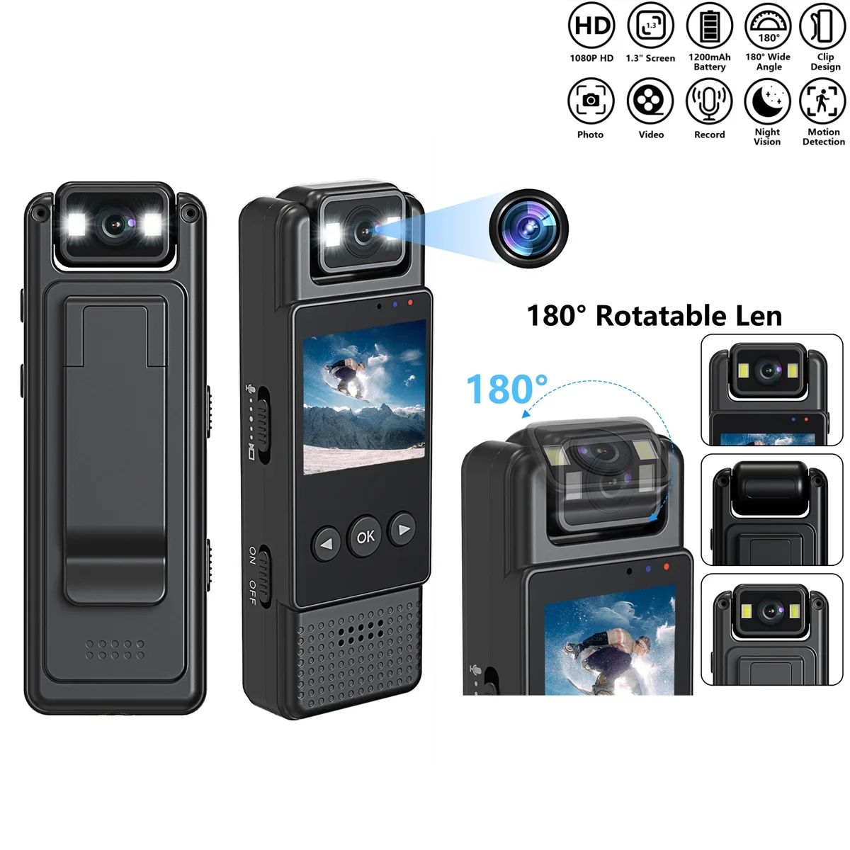 

L12 Wifi Mini Camera 1080P Portable Digital Video Recorder Worn Police Small Body Cam Night Vision DV Miniature Camcorde