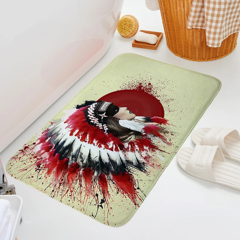 

Bathroom Rug S-Indians Aesthetic Sleeping Room Rugs Rug for Bedroom Kitchen Treadmill Rugs Carpet Entrance of House Entrance