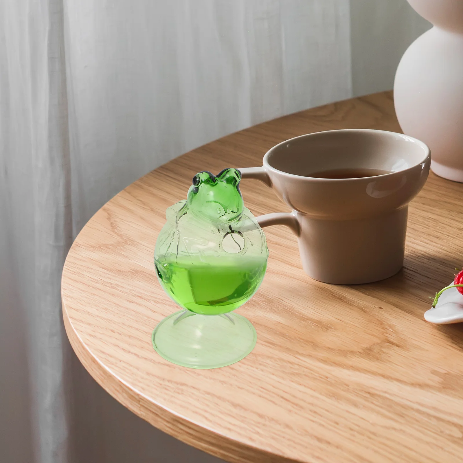 

Creative Cartoon Frog Glass Cup Cute Espresso Coffee Tumbler Unique Frog Drinking Glass Fun Animal Goblet Home Office