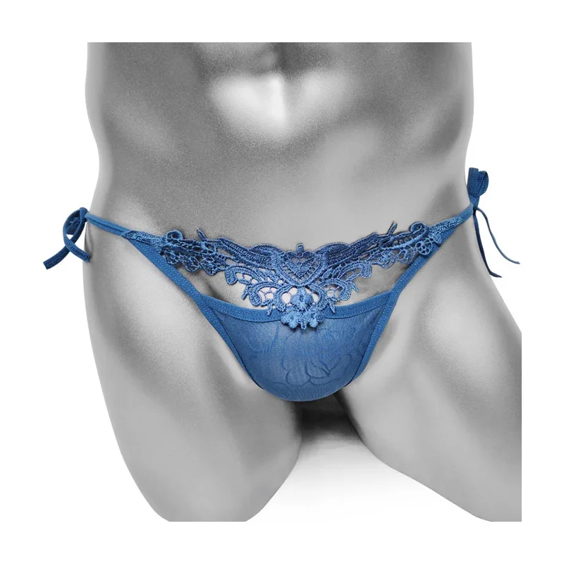 

Crotchless Sissy Thong Panties Underwear Sexy Gay Male Lingerie G String Floral Embroidery Low Rise Man Underpants
