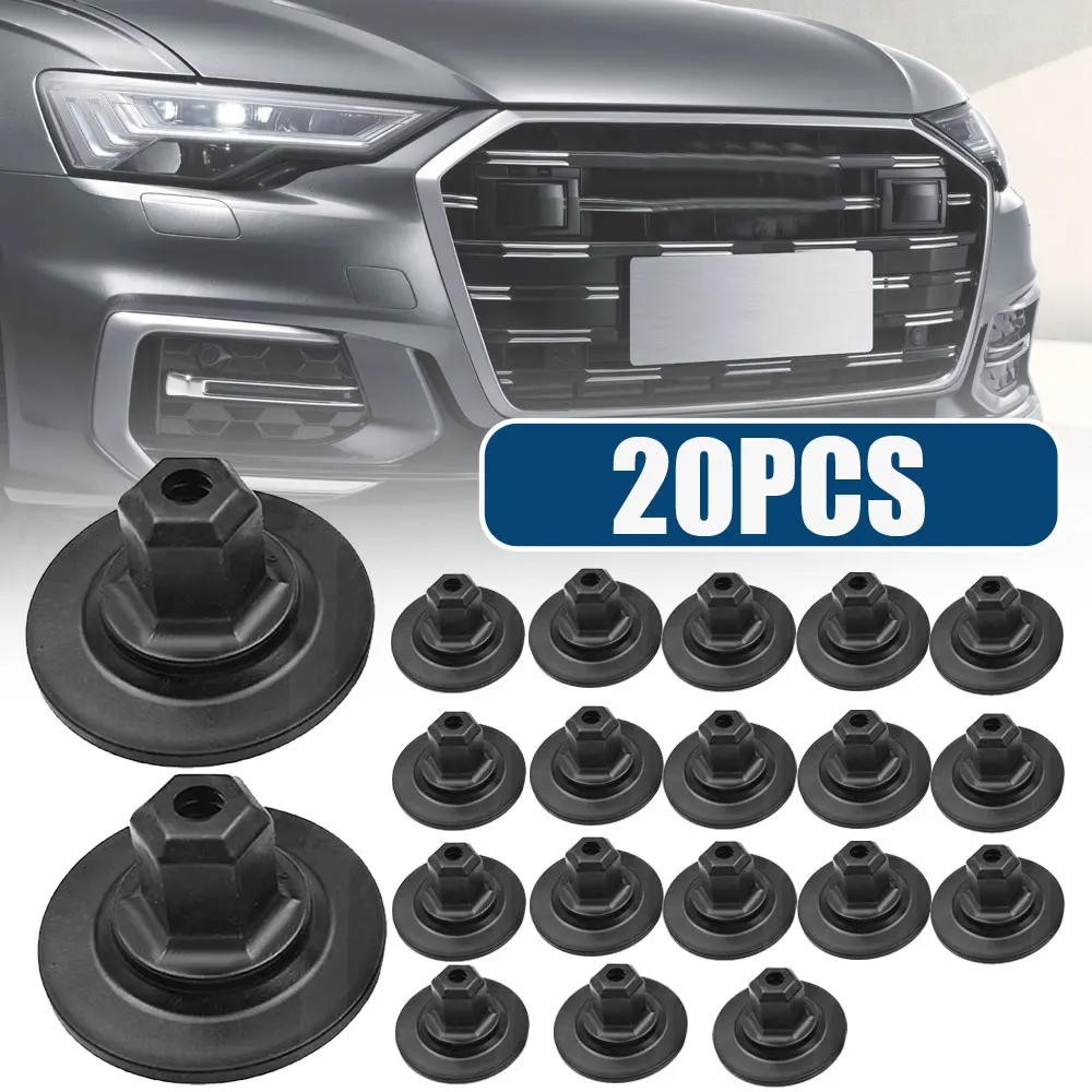 Plástico Auto-Tapping Parafusos para Audi, Assento Porca Cap Fixadores, Parafuso Titular, Almofada, Acessórios Interior do carro, 20PCs