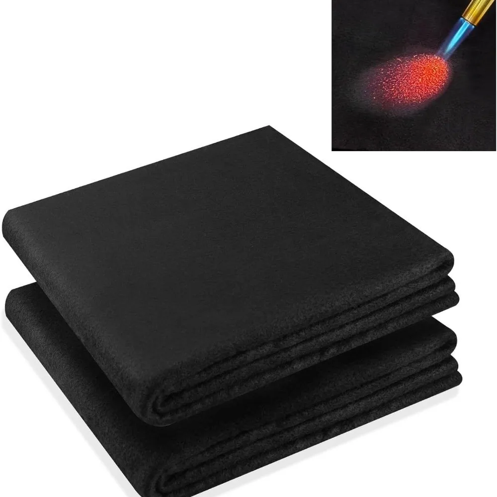 100*100cm Carbon Fiber Felt Black Fireproof Torch Shield Mat High-temperature Resistant Flame-retardant