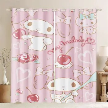 名創優品卡通窗簾美樂蒂3D印花兒童臥室客廳窗簾遮光隔間風格家居裝飾 10 最佳銷售 兒童房窗簾 - №6