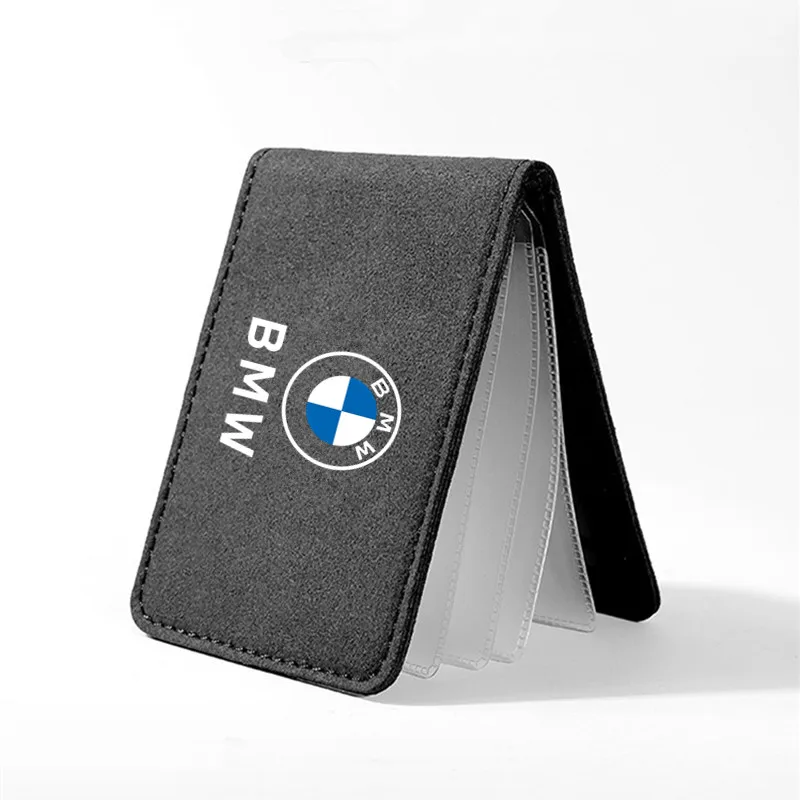 Car Suede Leather Driver License Bag Auto Driving Documents Wallet Sticker For BMW E46 E90 E60 F30 G32 G30 G20 X1 X2 X3 X5 X4 X6 view 6