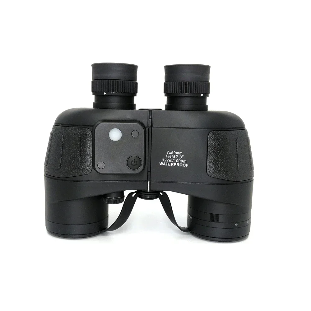 China 7X50 Waterproof Binoculars Telescope Black Color with Rangefinder and Compass for Adults