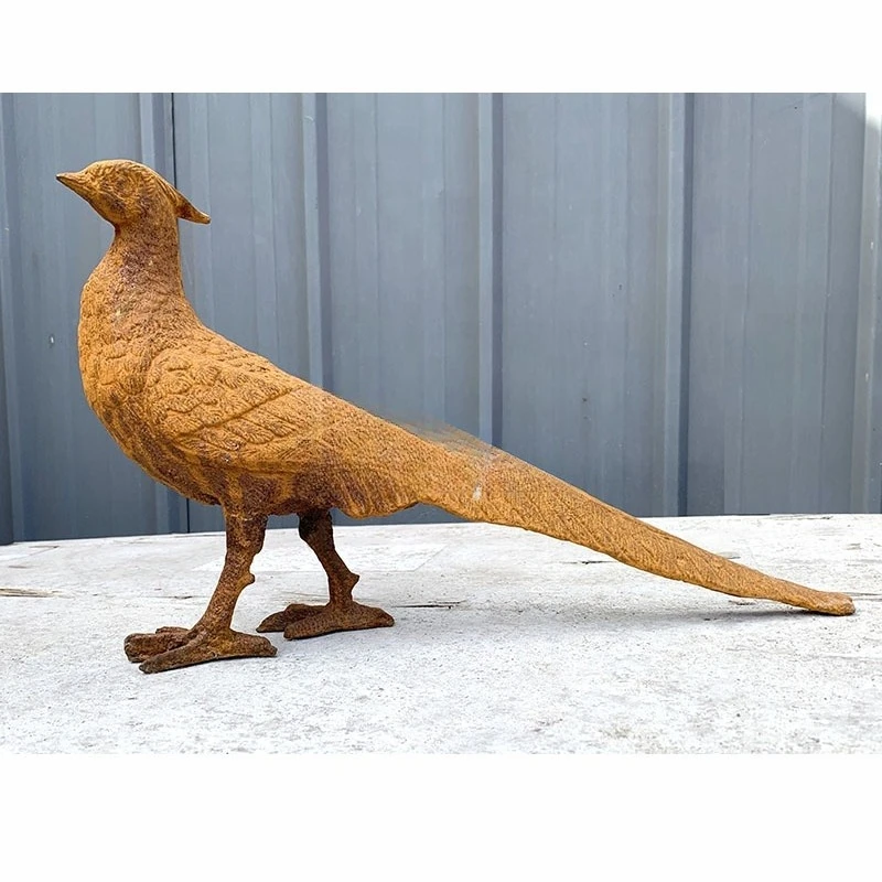 Country Cast Iron Outdoor Lawn Garden J Decorative Metal Decorative Animal Statue Garter Bird Statue Pheasant