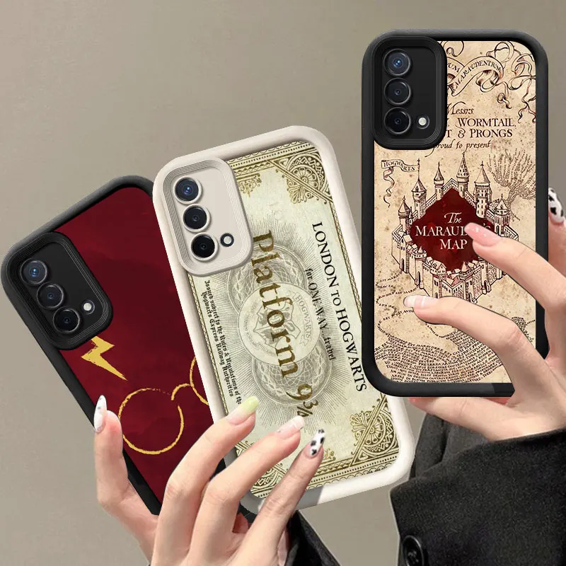 Potters Değnek Harry telefon kılıfı için OPPO A3 Reno 10 11 12 Pro 11F 12F A58 A78 4G A98 A3X 5G A15 A16 A17 A38 A53 A57 A60 A92