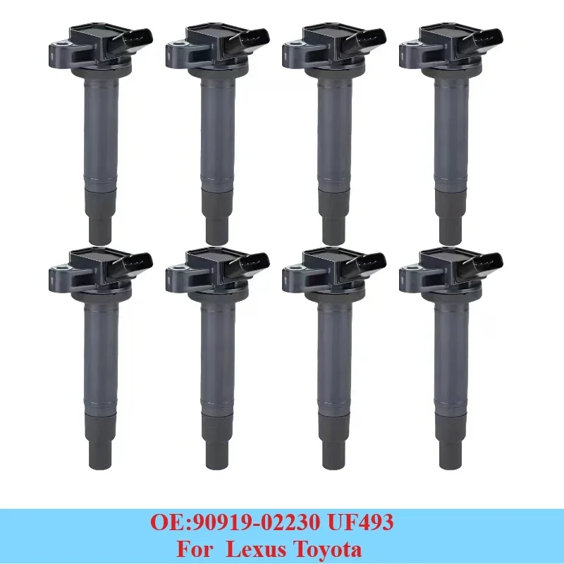 Set of 8 Ignition Coils 90919-02230 673-1303 For Toyotaa Tundra Sequoia L-EXUS GS430 LS430 LX470 90919-02259 UF230 4.7L V8 98-10