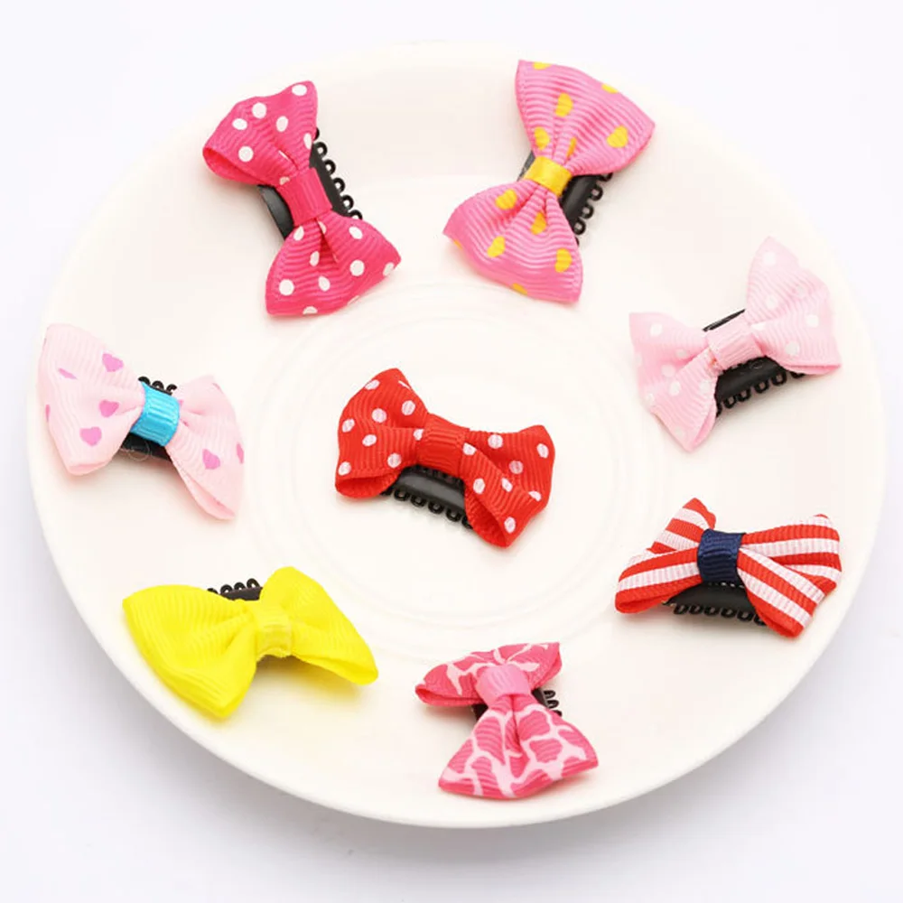 

5 шт., милые аксессуары для волос, модная детская заколка для новорожденных девочек, головные уборы, мини-заколка для волос с бантом