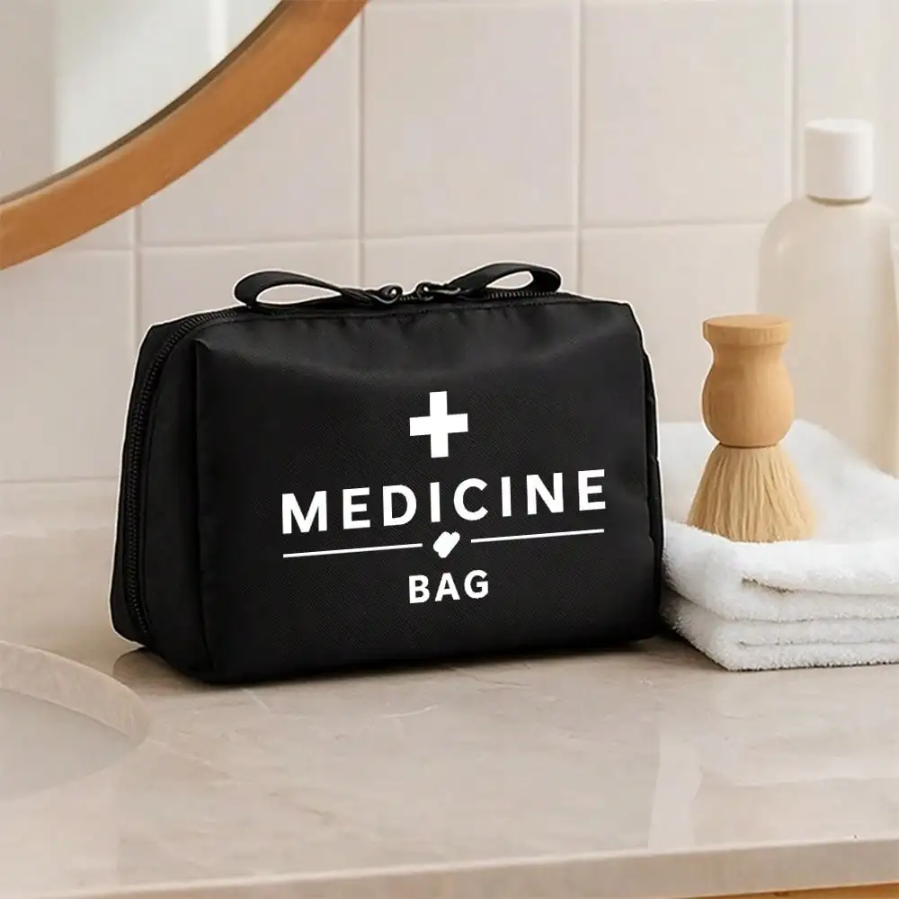 Tragbare Erste-Hilfe-Medizinset für Reisen, Outdoor, Camping, Notfall, Medizin, Aufbewahrungstasche, Reise, Mini-EDC-Beutel, Organizer, Pillenetui – Detail 3