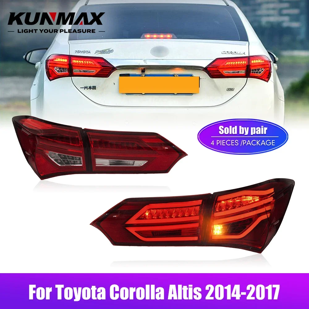 LED Tail Lights For Toyota Corolla Altis 2014-2017 Reverse Brake Turning Signal Car Rear Tail Light Assembly Plug And Play