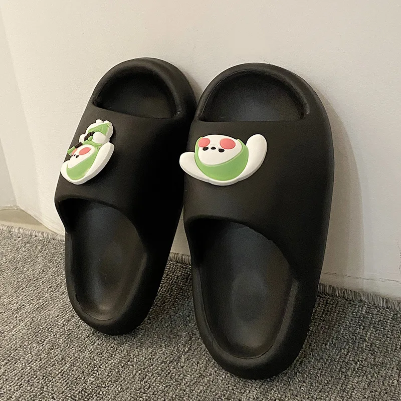 Cartoon Cute Slippers Women's Soft Bottom Super Light Shit Feeling Home Thick-Soled Sandals Women's