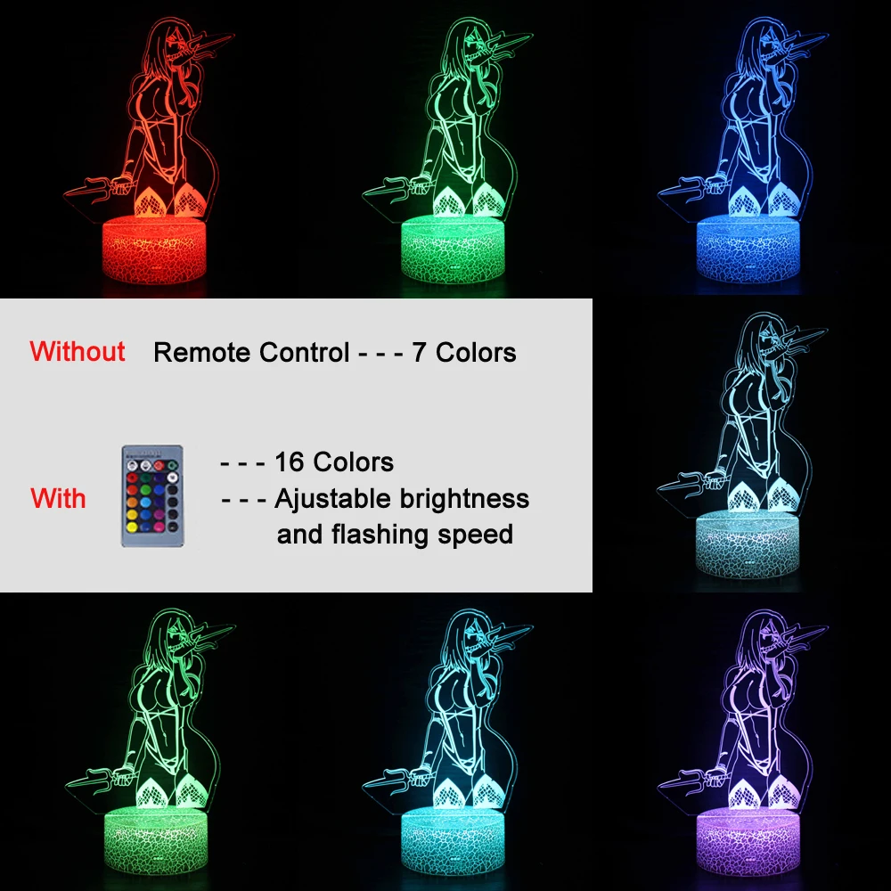 3d Lamp Anime For Children\'s Bedroom Decoration Night Light Manga Gifts Cute Room Decor USB Battery Powered Table Led Night Lamp