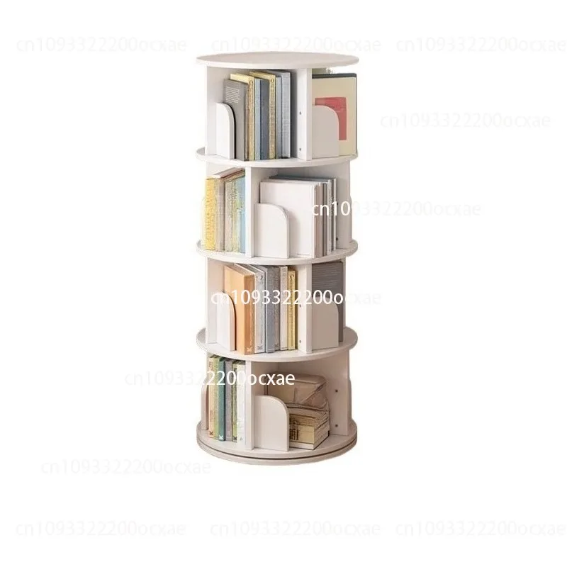 

Four-layer rotating bookshelf integrated reading picture book rack against the wall floor shelf 360-degree bookcase