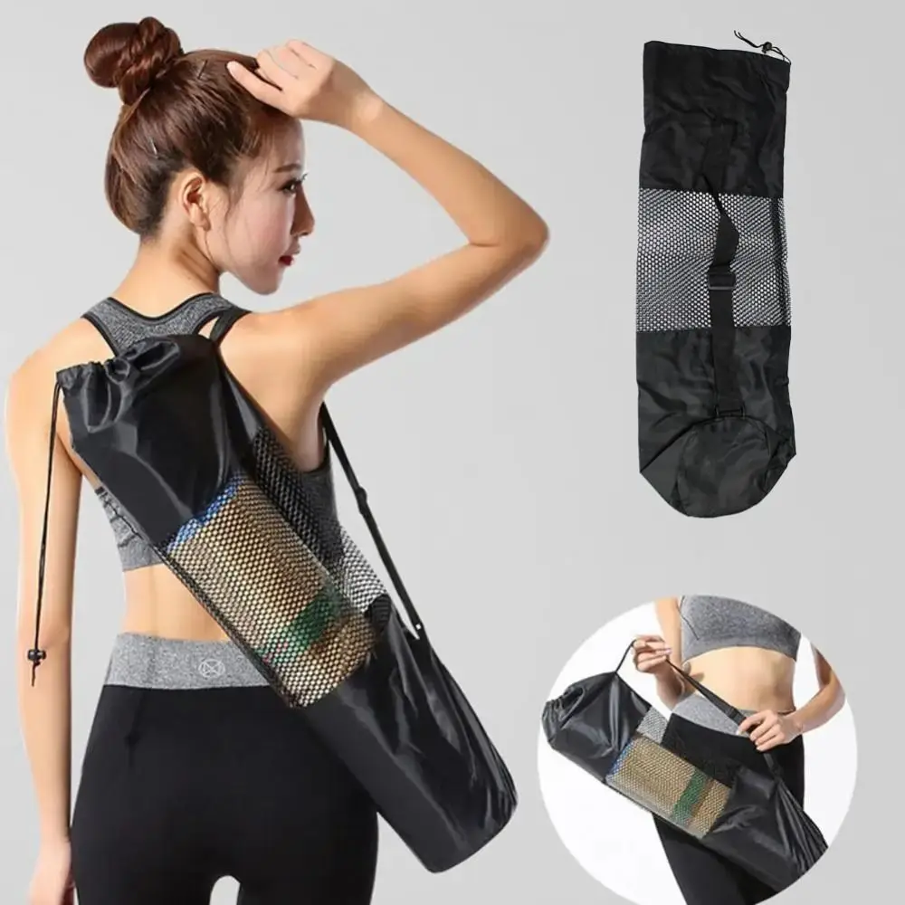 Breathable Yoga Mat Bag Adjustable Strap Mesh Yoga Sports Bag Organizer Stretching Abdominal Muscles Gym Bags