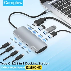 USB C Hub 10Gbps Multiport Adapter with 4K HDMI USB C 3.2 Gen 2 Compatible with MacBook Pro/Air Chromebook Other USB C Laptops