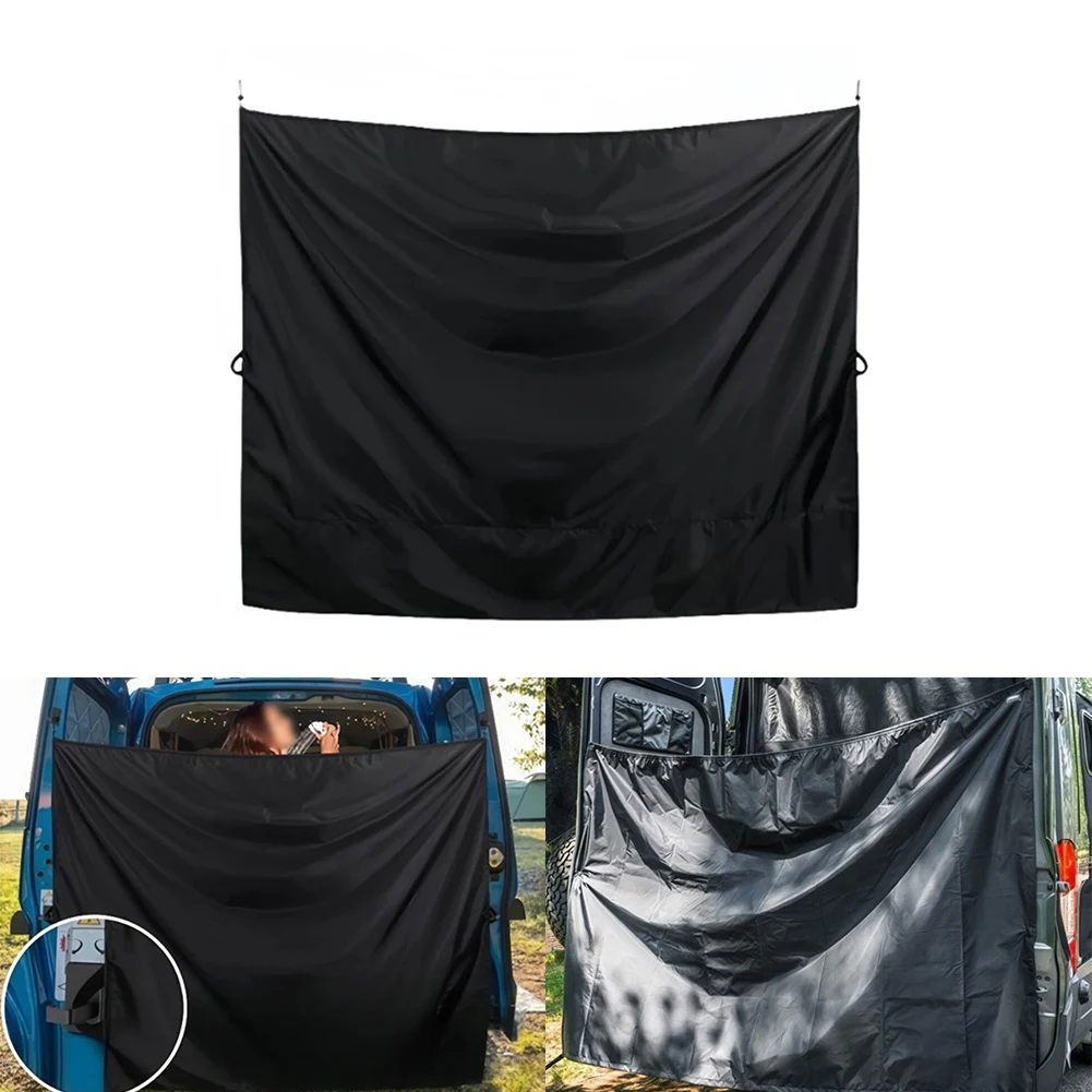 Занавеска для конфиденциальности для дверей кемпера с системой крючков для наружного душа, солнцезащитный козырек, изготовленный из легкой тюлевой ткани