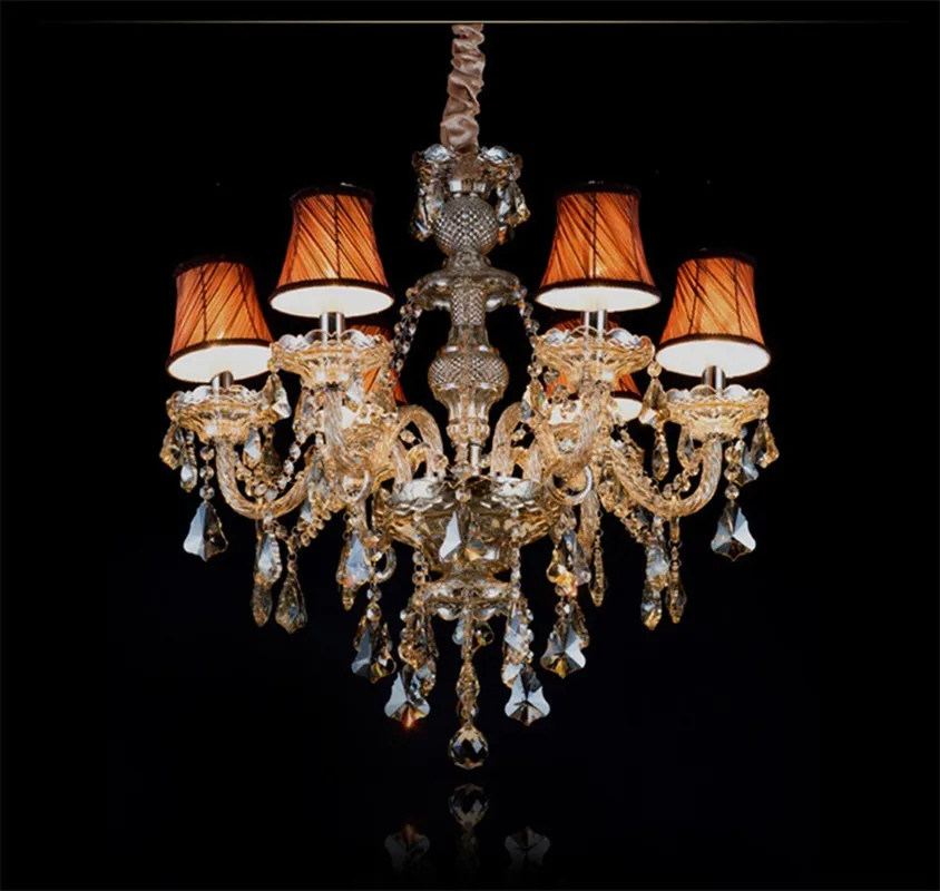 AOSONG American Style Chandelier Lamp LED Pendant Candle Hanging Light Luxury Fixtures for Home Decor Villa Hall