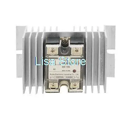 DC/AC 3-32VDC 24-480VAC Solid State Relay SSR 70A SSR-70DA w Heat Sink