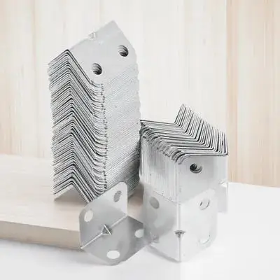 100 قطعة L-شكل بين قوسين 34X10 مللي متر دعامات زاوية معدنية لطاولة أثاث خشبي الساق دعم الأجهزة السحابات زاوية الحديد #6