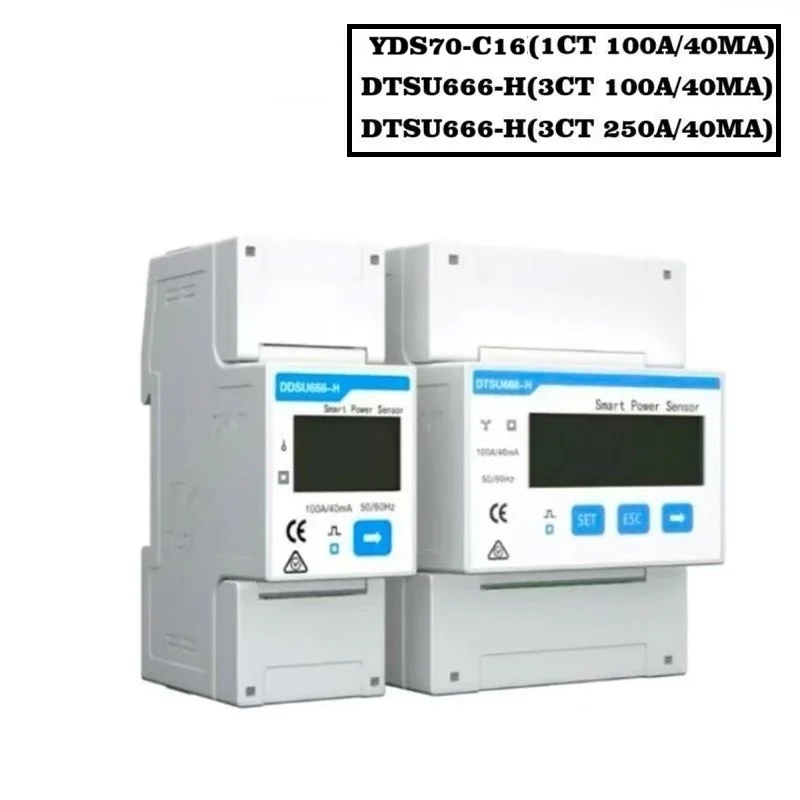 

CHINT Single Three Phase Modbus 250A/50MA 100A/40MA Backflow Prevention Electric Meter Zero Export Operation DDSU666-H DTSU666-H
