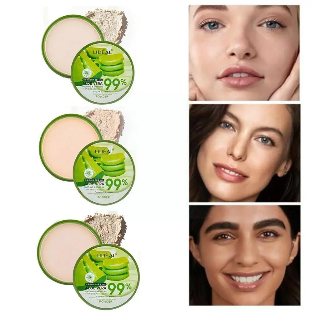 Aloe Vera Extract Powder Moisturizer Face Powder Makeup BB Concealer Bare Foundation Cream Foundation Air Cushion Makeup J0M7