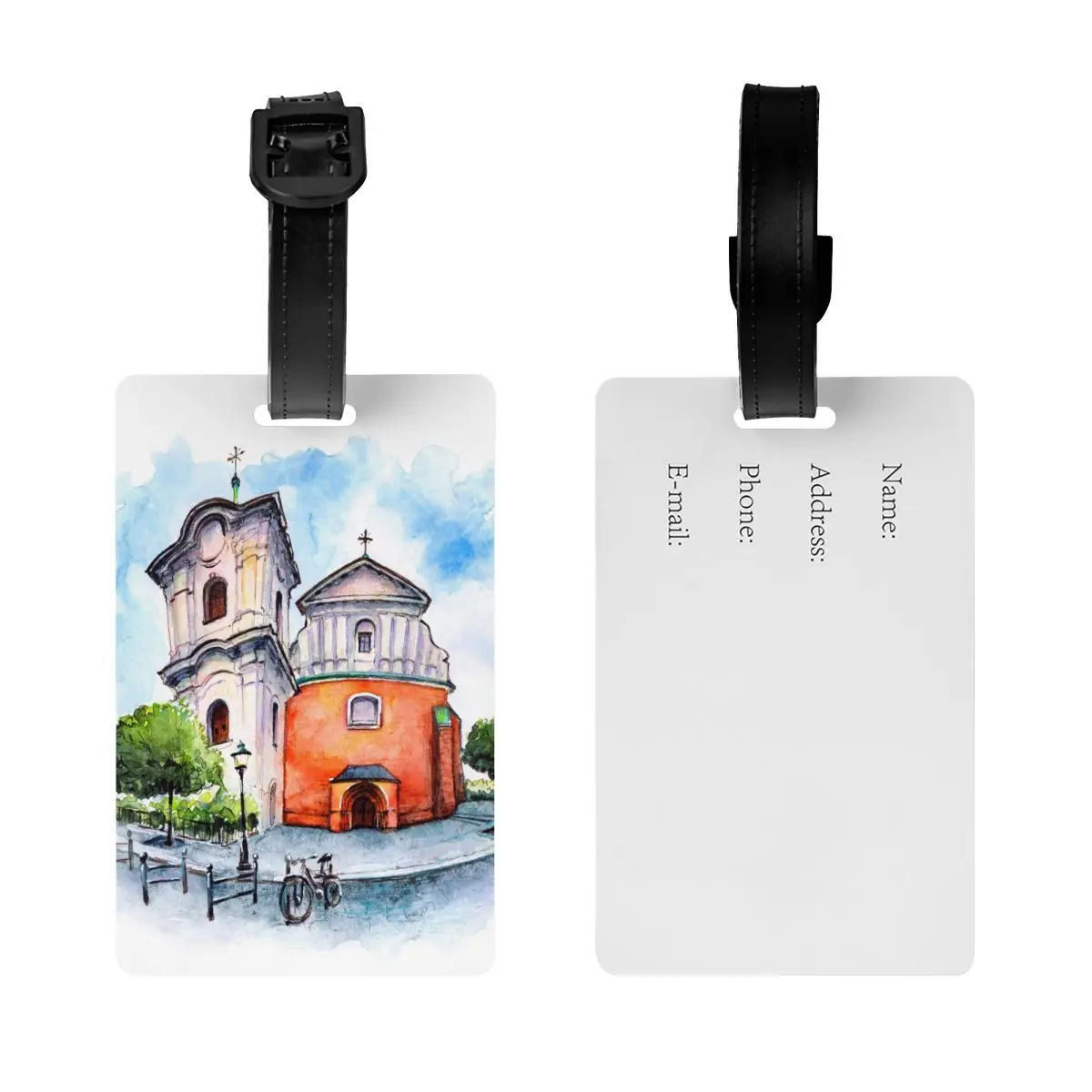 Church Of Sacred Heart Of Jesus In Poznan, Польша Багажная бирка для чемоданов Конфиденциальная обложка ID Label