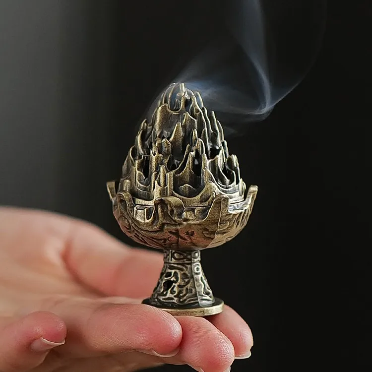 Incense burner Chuangboshan burner Household indoor aromatherapy burner Alloy wire incense burner ornament