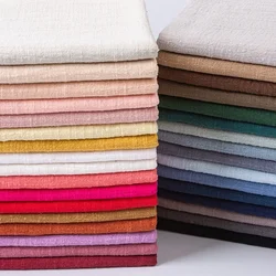 Tela de algodón de lino fino y suave, Material orgánico, Lino Natural puro para coser ropa hecha a mano, tela de retazos, Color sólido