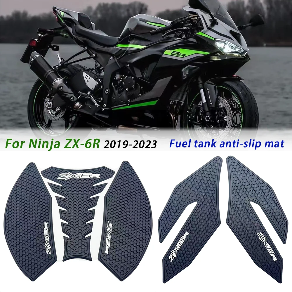 ZX 6R Motorcycle Tank Traction Pad Anti Slip Sticker Gas Knee Grip Protector For Kawasaki ZX-6R ZX6R 2019-2022 2023