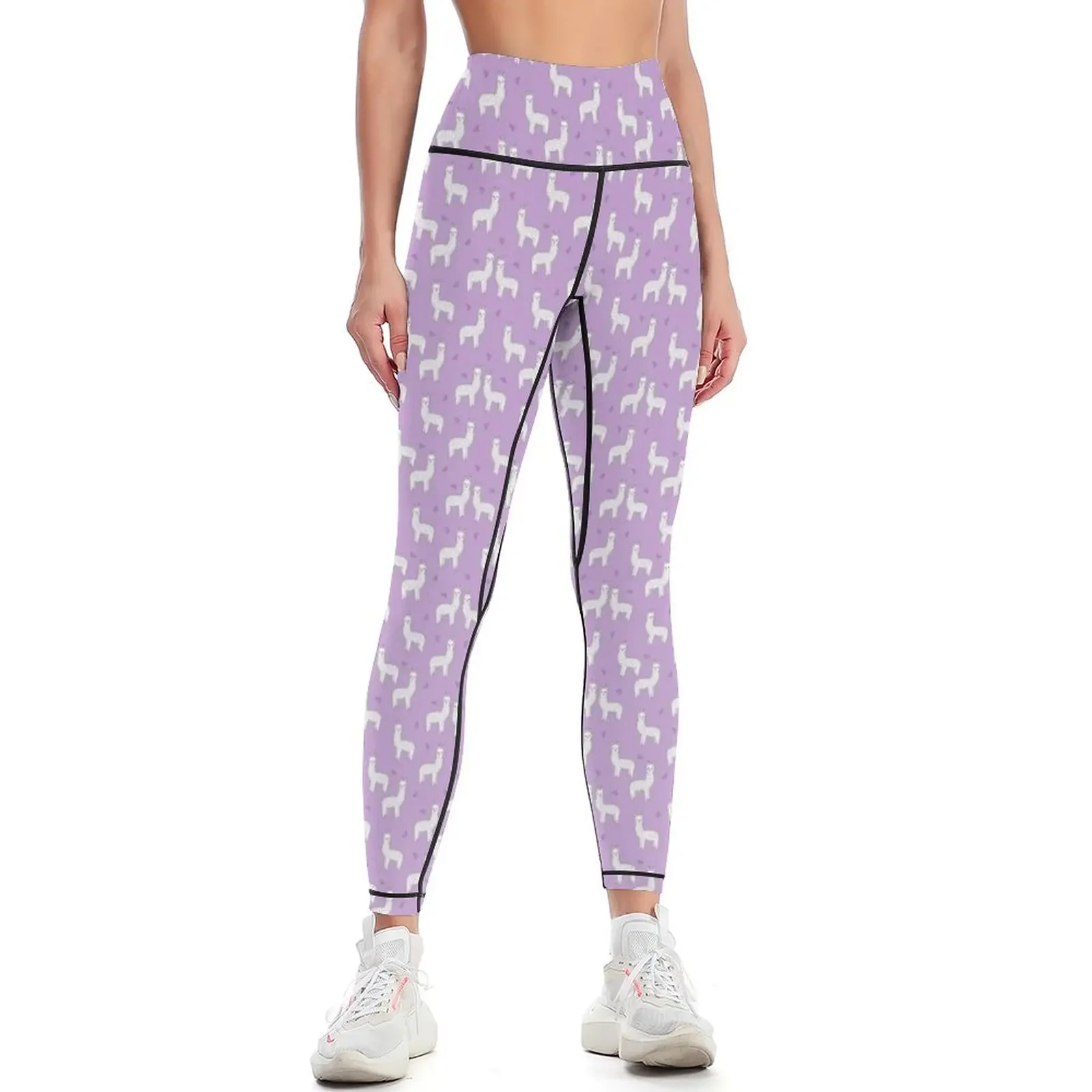 

Alpaca - Wisteria Purple by Andrea Lauren Leggings legging gym Women's pants Womens Leggings