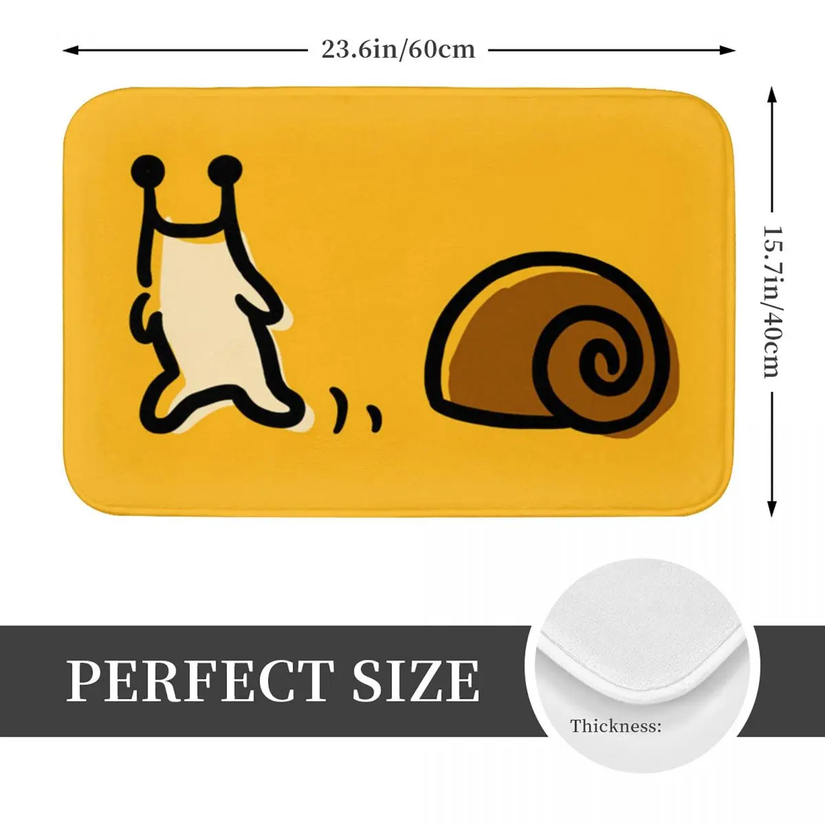 Snail Leaving Home Aint Easy Doormat Water oil proof Carpet Rug Kitchen Entrance Home Floor Mat for Living room Footpad Mats