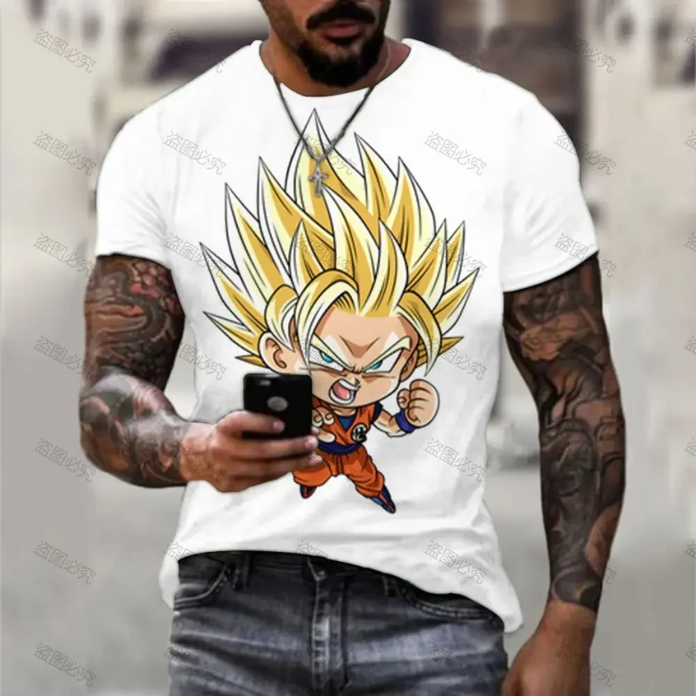 

Vegeta Men's T Shirt Dragon Ball Z Goku 2024 New Short Sleeve Anime Fashion Oversized 110-6XL Trend Gym Streetwear T-shirts Y2k