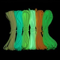 Luminous Paracord 9 Strands 4mm Nylon Fluorescent Parachute Rope Outdoor Camping Lanyard Tent Cord Survival EDC Glow Bundle