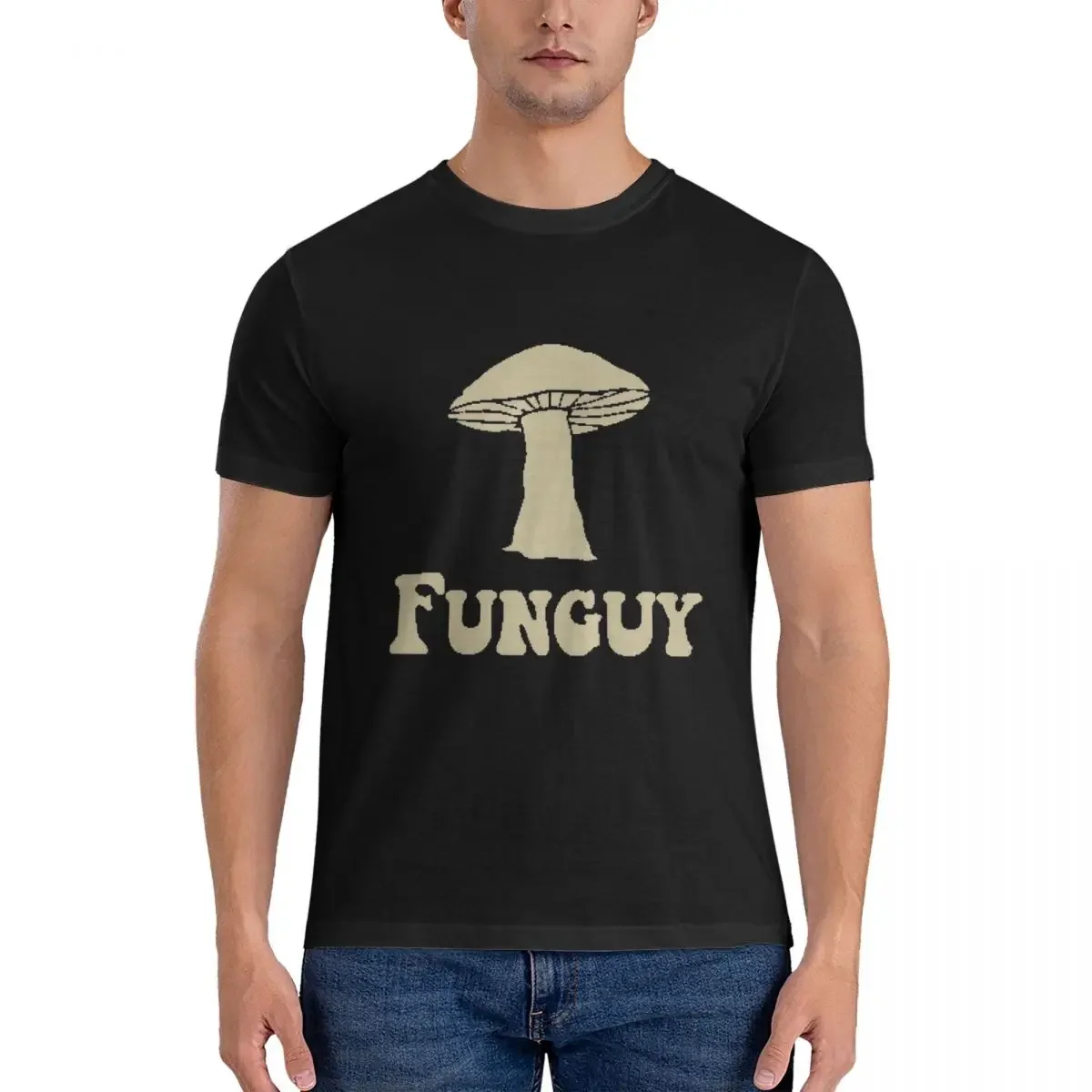 100% Cotton Funguy T-shirt Men's Funny Oversized T Shirt Men Round Neck Summer Shirts Tops S-6XL