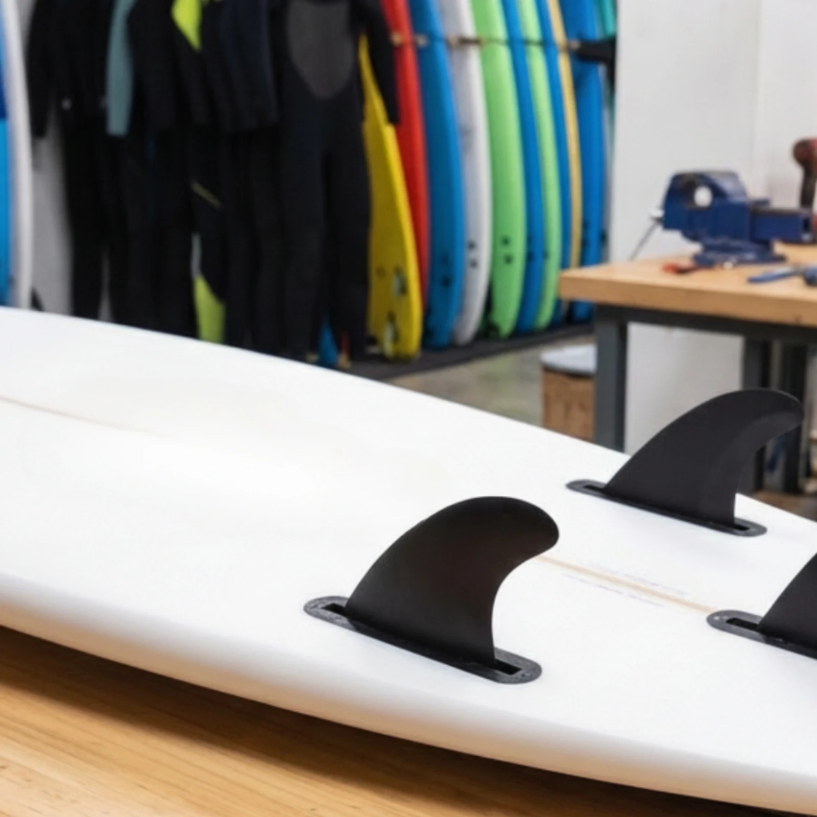 3 Pieces Surfboard Tail Fin Black Surfboard Fin with Screws Hardware Compatible Standard Fit for Surfers