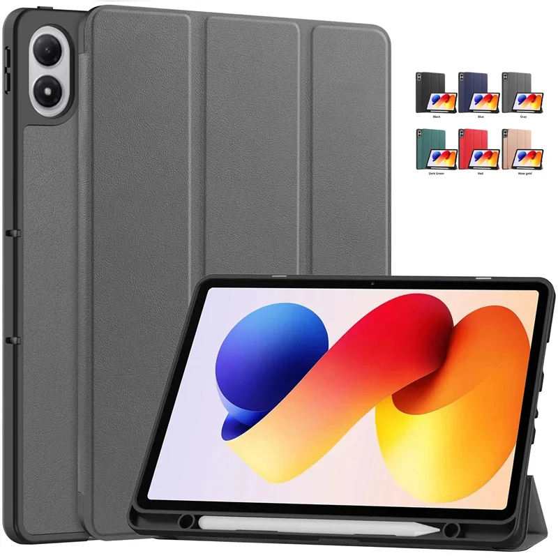 

Чехол Funda для Redmi Pad 2 Pro 12,1 дюйма, магнитный кожаный чехол из ТПУ, складной смарт-чехол для Redmi Pad 2 Pro, чехол с держателем для карандашей