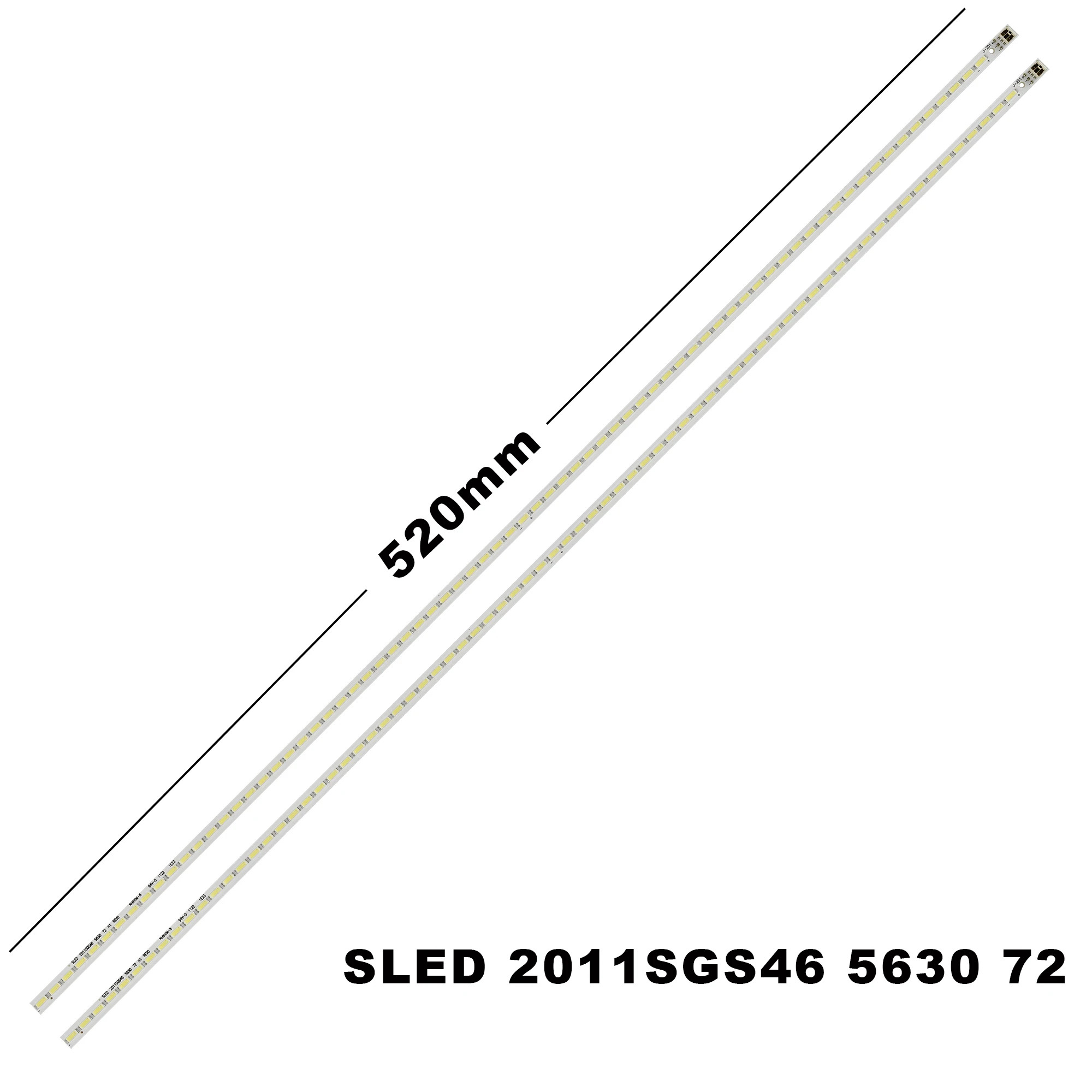 Led-hintergrundbeleuchtung streifen 72 LEDs 520MM SCHLITTEN 2011SGS4 6 5630 72 H1 REV0 Für 46-UNTEN LJ64-03035A LTA460HJ15 LTA460HJ14 46SL412U