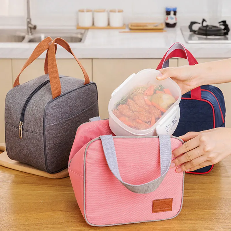 Insulated Lunch Bag Portable Tote Family Travel Cooler Bags Fresh Thermal  Bento Bag Picnic Drink Fruit Food Women Men Bag