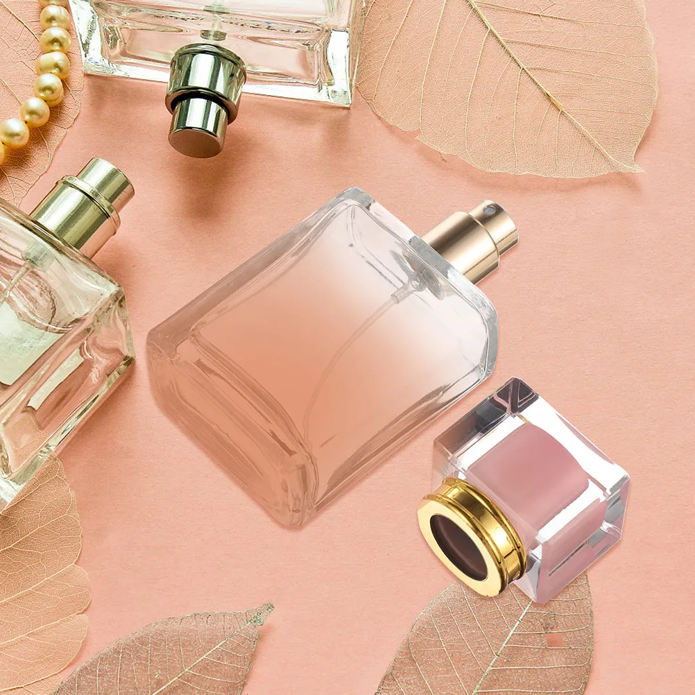 

2Pcs Glass Perfume Bottles Mini Travel Spray Bottles Refillable Leakproof Liquid Dispensers Essential Oil Storage