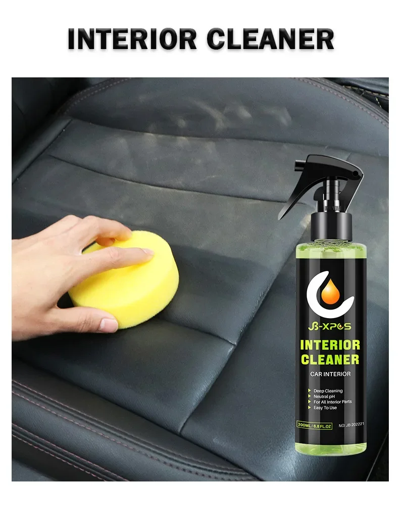 EAFC 50ML /100ML Car Foam Cleaner  Neutral PH for Leather Woven Fabric Seat Decontamination Car Interior Cleaner Spray Tool