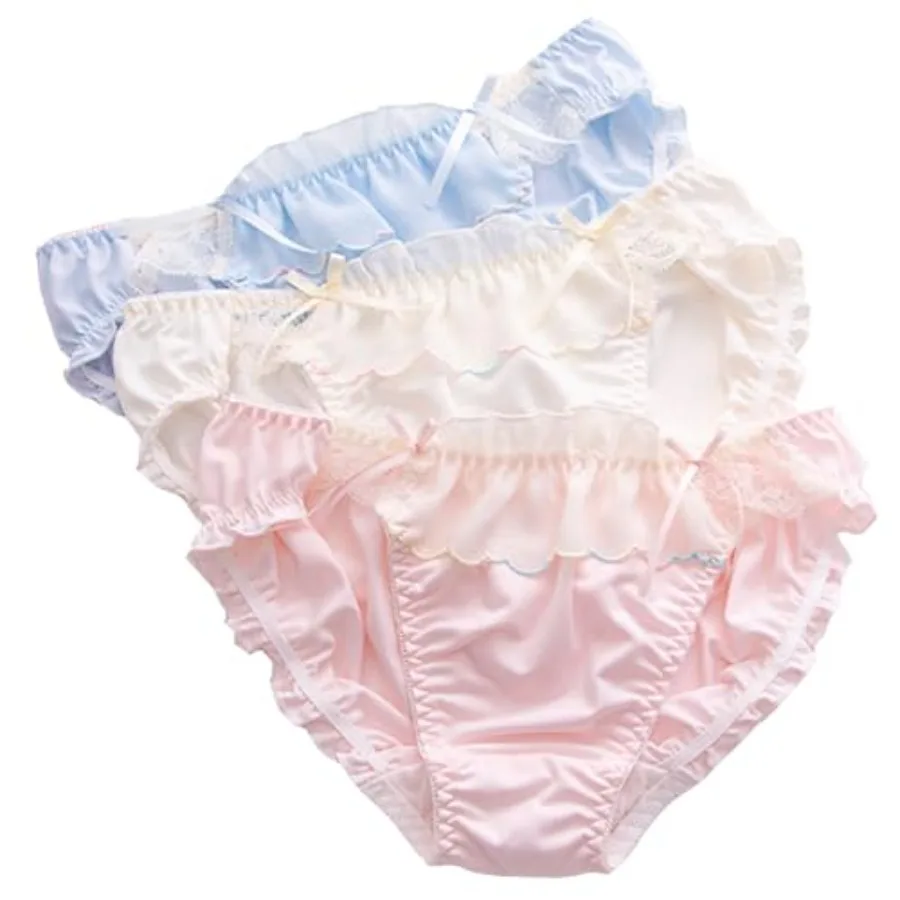 

YOMORIO Cute Anime Panties Strappy Milk Silk Briefs Japanese Lingerie Multicoloured