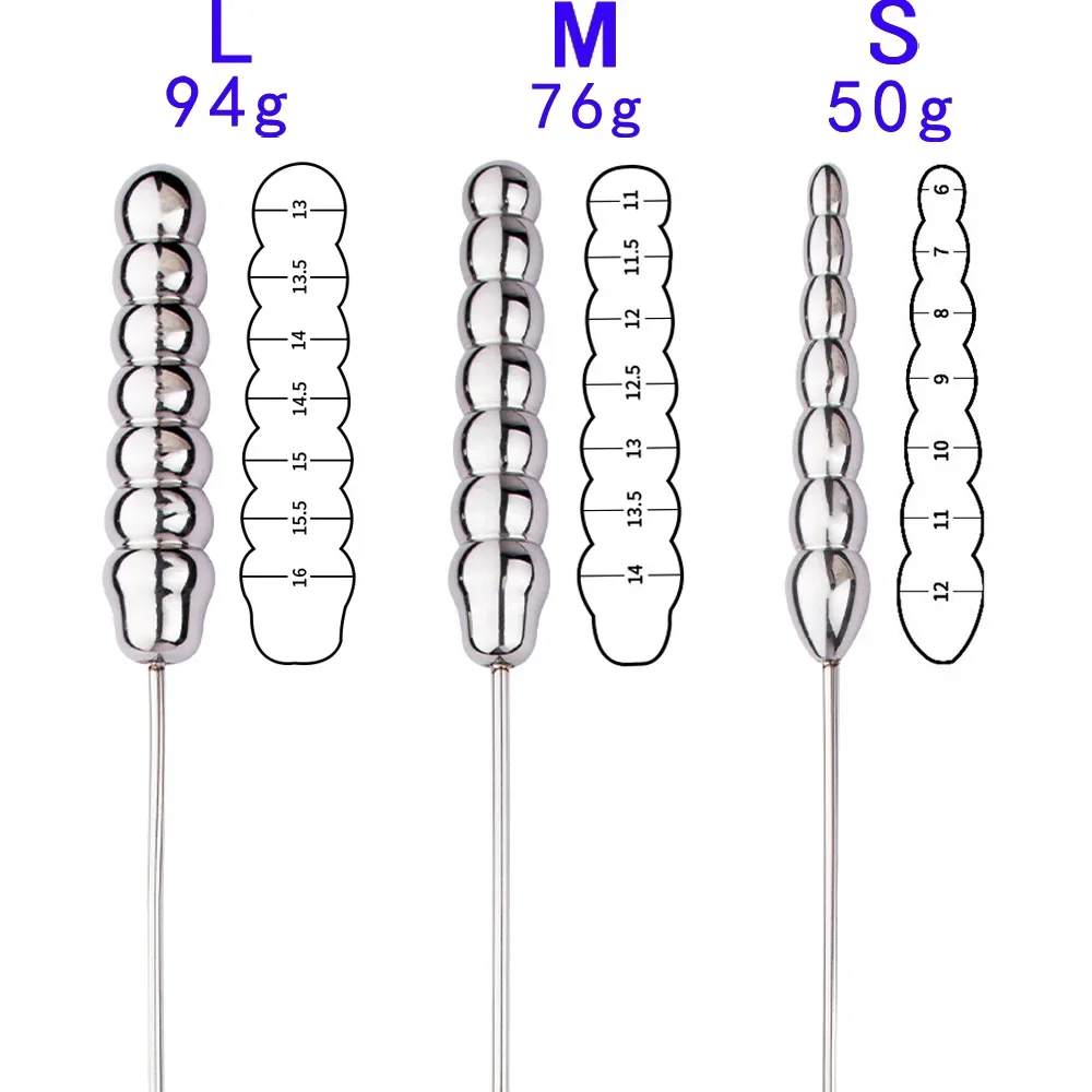 265MM Long Stainless Steel Urethral Dilator with Handle Penis Plug Male Masturbator Penis Inserts Stimulation SexToys for Men