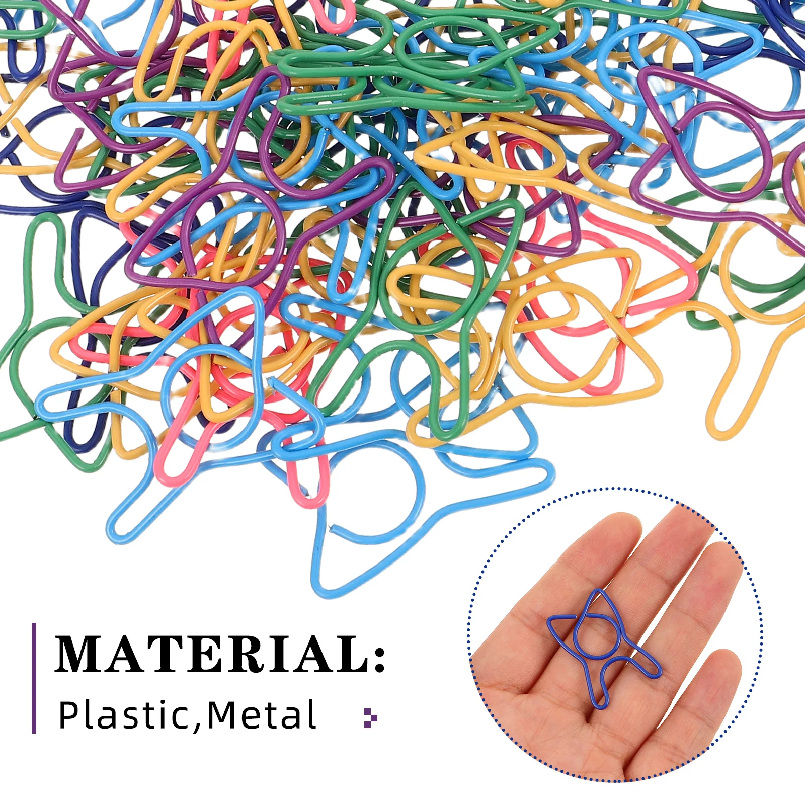 100 pz Graffette Colorate a Forma di Dente Mini Morsetti di Cancelleria Per Ufficio Scuola Scrapbooking Planner Diario Raccoglitore Segnalibro