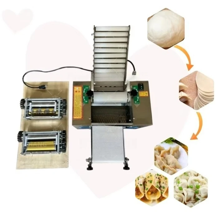 Customizable Automatic Commercial Dough Maker Machine Roti & Chapati Maker with Wonton & Dumpling Wrapper Features