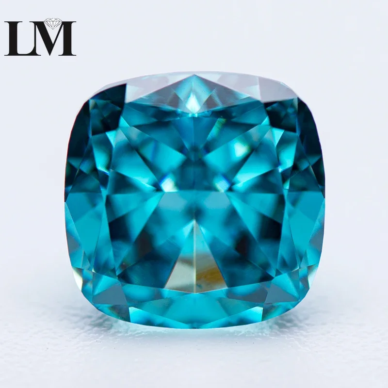 

Cubic Zirconia Stone Aquamarine Color 5A Grade Cushion Shape 4k Crushed Ice Cut Lab Synthetic Cz Gems Extremely Shiny Quality